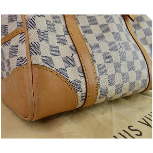LOUIS VUITTON Berkeley Damier Azur Satchel Bag White