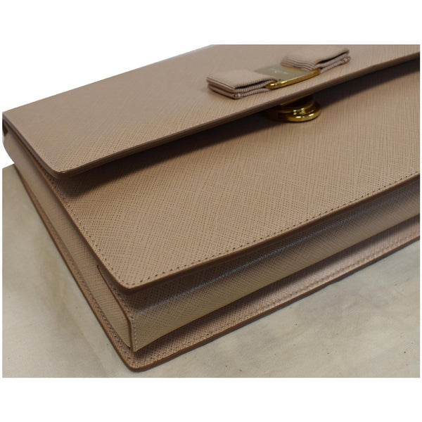 SALVATORE FERRAGAMO Large Vara Bow Leather Shoulder Bag