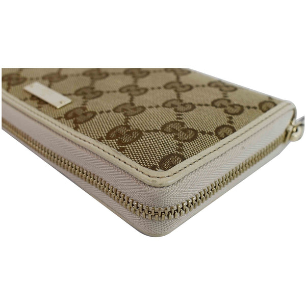 GUCCI Zip Around GG Canvas Long Wallet Beige 307980