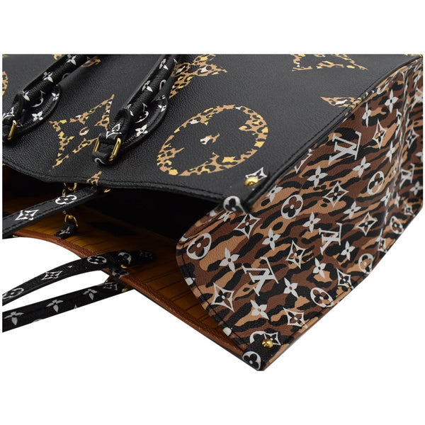 LOUIS VUITTON Onthego Jungle GM Giant Monogram Canvas Tote Shoulder Bag Black - Hot Deals