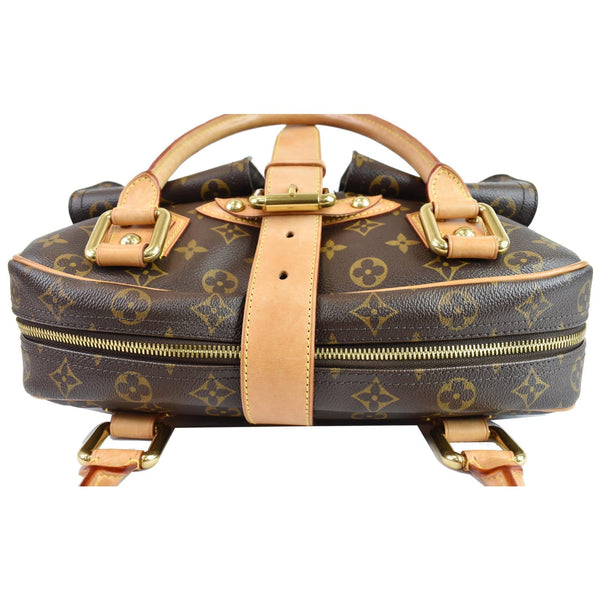 LOUIS VUITTON Manhattan GM Monogram Canvas Satchel Bag Brown