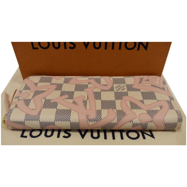 Louis Vuitton Tahitienne Damier Azur Clemence Wallet Pink