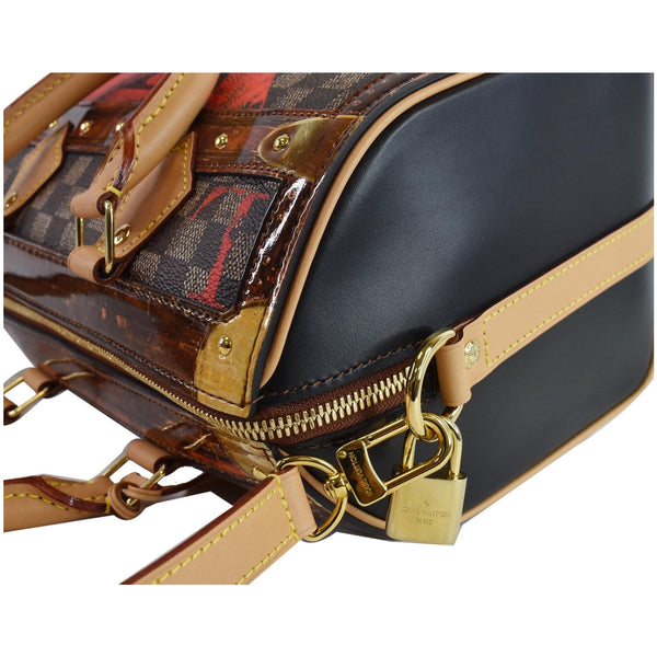 LOUIS VUITTON Time Trunk Speedy 25 Bandouliere Damier Shoulder Bag Black