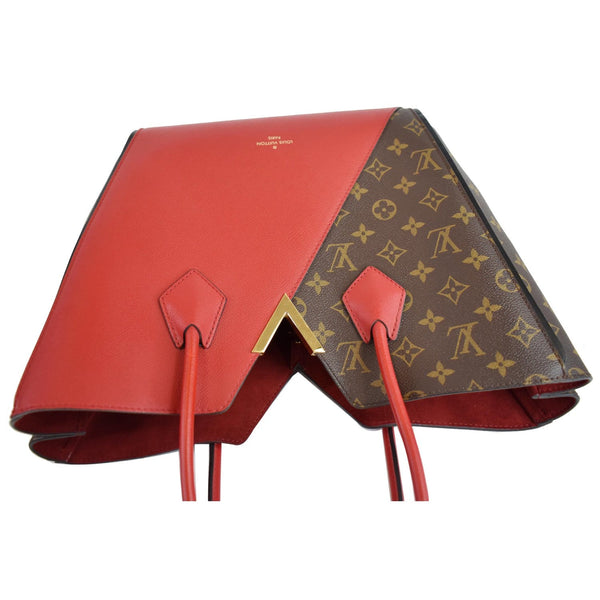 LOUIS VUITTON Kimono Monogram Calfskin Tote Bag Brown/Cerise