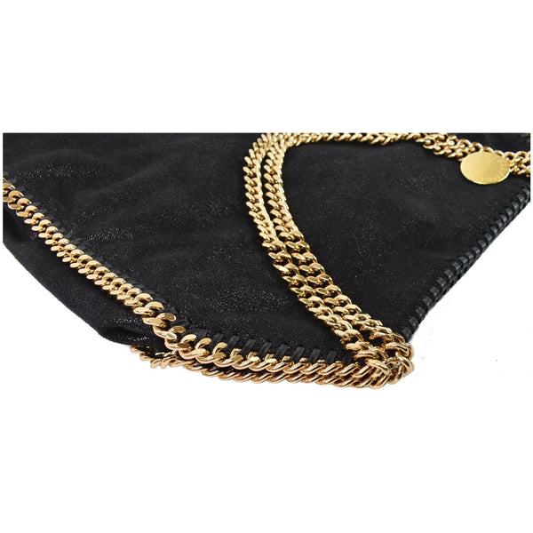 STELLA MCCARTNEY Falabella Leather Chain Shoulder Bag Black