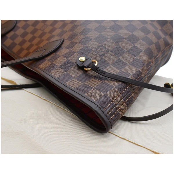 LOUIS VUITTON Neverfull MM Damier Ebene Tote Bag Brown
