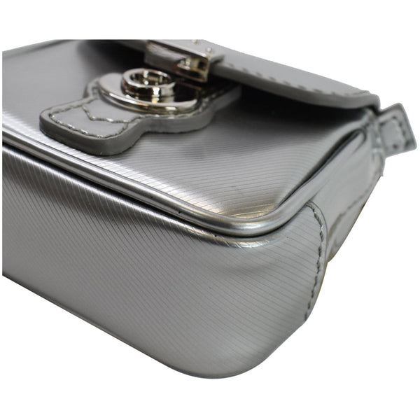 BURBERRY Trench Patent Leather Charm Coin Purse Bag Black/Silver - Final Sale