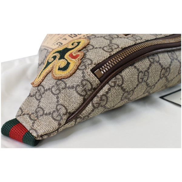 GUCCI Courrier GG Supreme Canvas Belt Waist Bum Bag Beige 529711