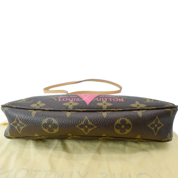 LOUIS VUITTON Grenade V Monogram Canvas Accessories Pochette Bag Brown