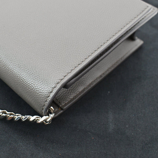 YVES SAINT LAURENT Small Kate Tassel Leather Shoulder Bag Grey - Hot Deals