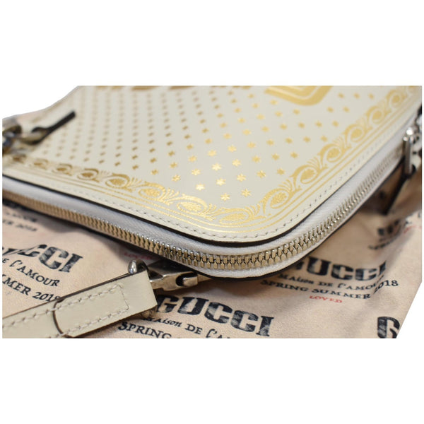 GUCCI Moon Steller Guccy Leather Crossbody Bag Ivory - Final Sale