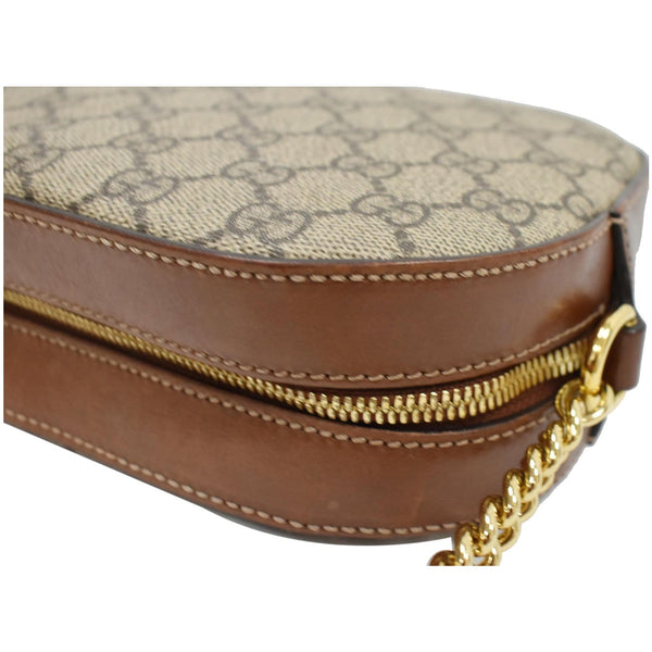 GUCCI GG Supreme Mini Chain Crossbody Bag Beige 409535