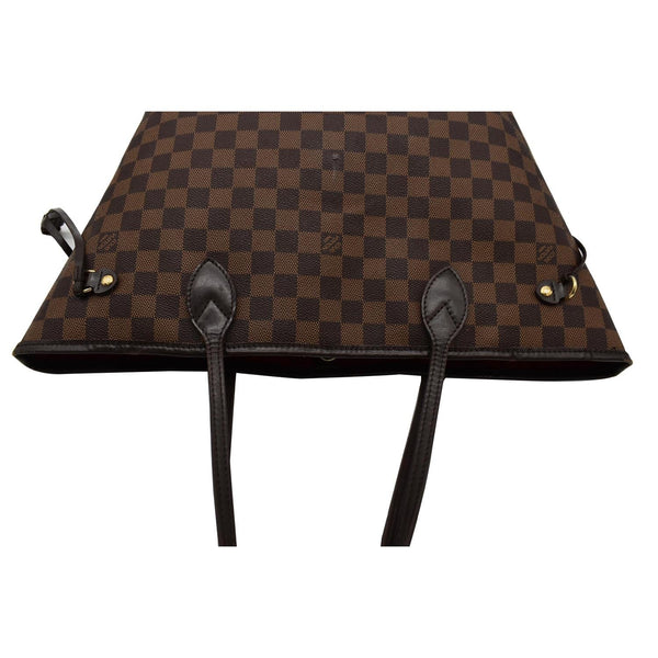 LOUIS VUITTON Neverfull MM Damier Ebene Tote Bag Brown