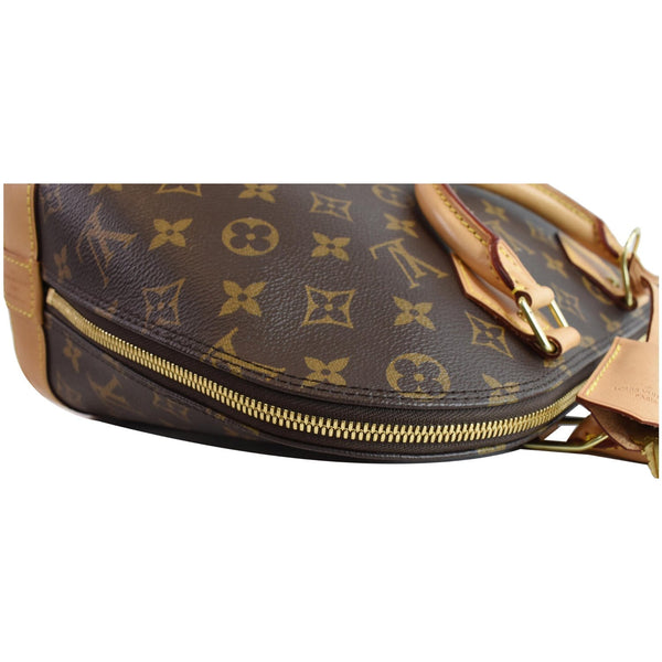 LOUIS VUITTON Alma PM Monogram Canvas Satchel Bag Brown