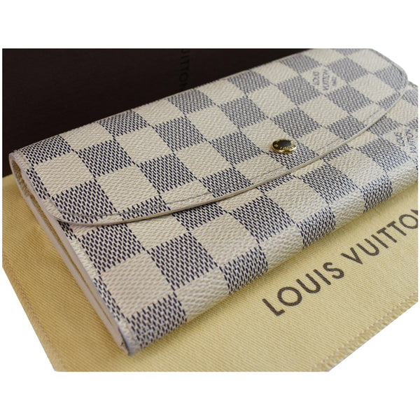 LOUIS VUITTON Emilie Damier Azur Wallet White