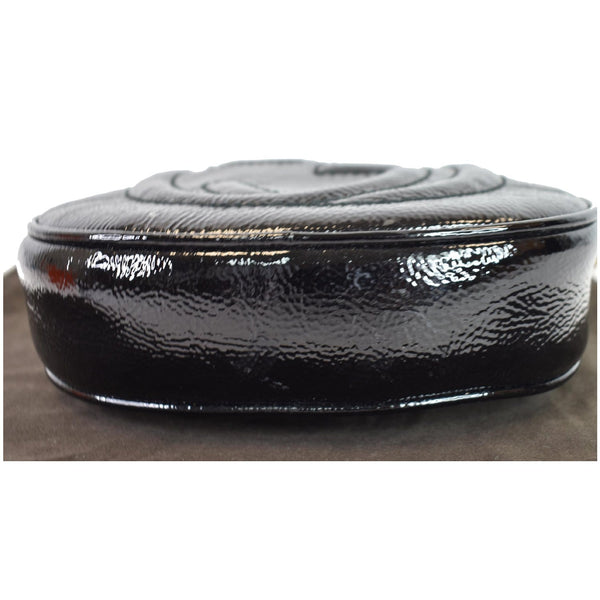 GUCCI Mini Soho Chain Pebbled Calfskin Shoulder Bag Black 353965