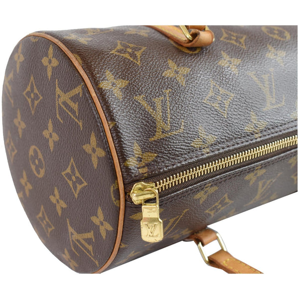 LOUIS VUITTON Papillon 30 Monogram Canvas Satchel Bag Brown