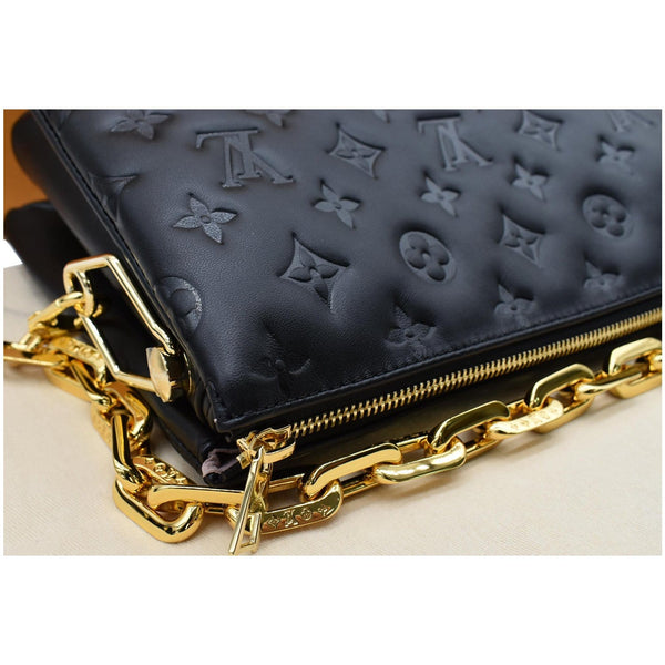 LOUIS VUITTON Coussin PM Monogram Embossed Shoulder Bag Black