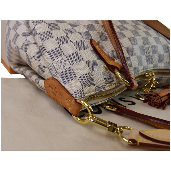 Louis Vuitton Lymington Damier Azur Shoulder Bag White - corner focused view