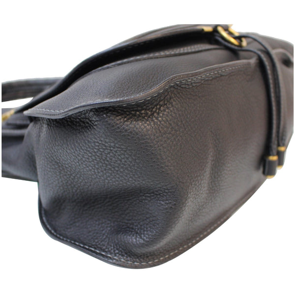 CHLOE Medium Marcie Calfskin Leather Satchel Bag Black