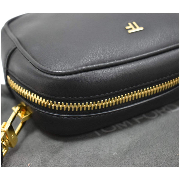 Tom Ford Leather Camera Crossbody Bag - zip corner