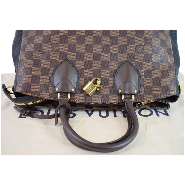 LOUIS VUITTON Normandy Damier Ebene Satchel Bag Brown