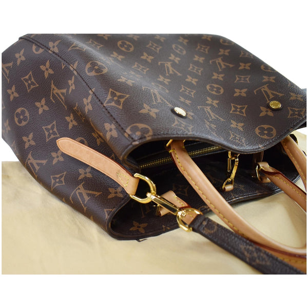 LOUIS VUITTON Montaigne MM Monogram Canvas Shoulder Bag Brown