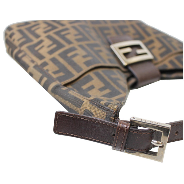 FENDI Hobo Zucca Mamma Baguette Shoulder Bag Brown