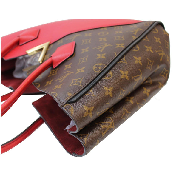 LOUIS VUITTON Kimono Monogram Calfskin Tote Bag Brown/Cerise
