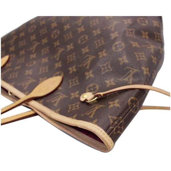 LOUIS VUITTON Neverfull MM Monogram Canvas Tote Shoulder Bag Brown