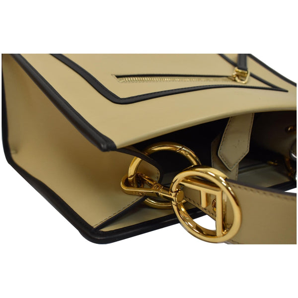 FENDI Runaway Medium Leather Tote Bag Beige