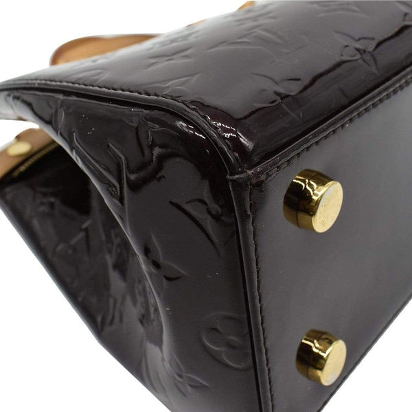 LOUIS VUITTON Brea MM Monogram Vernis Satchel Bag Amarante