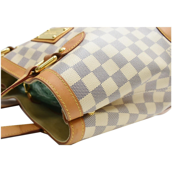 LOUIS VUITTON Hampstead PM Damier Azur Shoulder Bag White