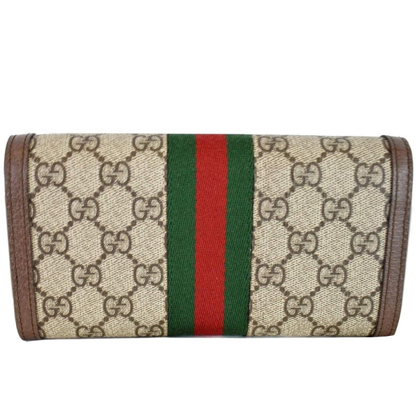 GUCCI Ophidia GG Continental Supreme Canvas Wallet Beige 523153
