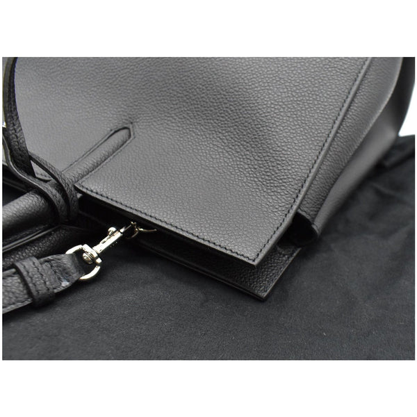 YVES SAINT LAURENT Cabas Rive Gauche Leather Tote Bag Black