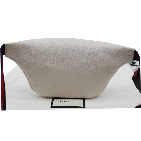 GUCCI Print Small Leather Belt Waist Bum Bag White 527792