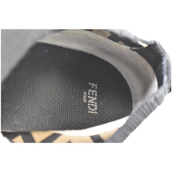 FENDI Rockoko Knit Fabric Sneakers Black Size 6