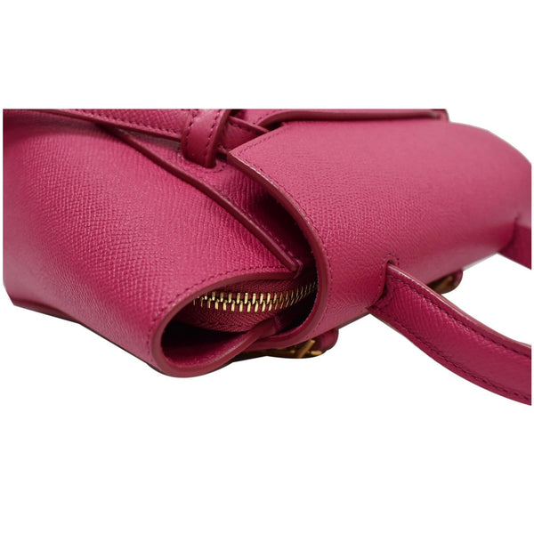 CELINE Nano Belt Grained Leather 2Way Shoulder Bag Pink