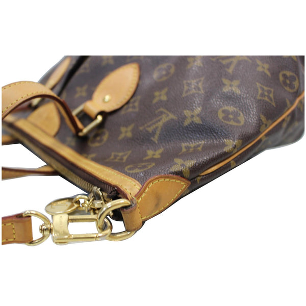 LV Palermo PM Monogram Canvas Shoulder Bag Brown - side view