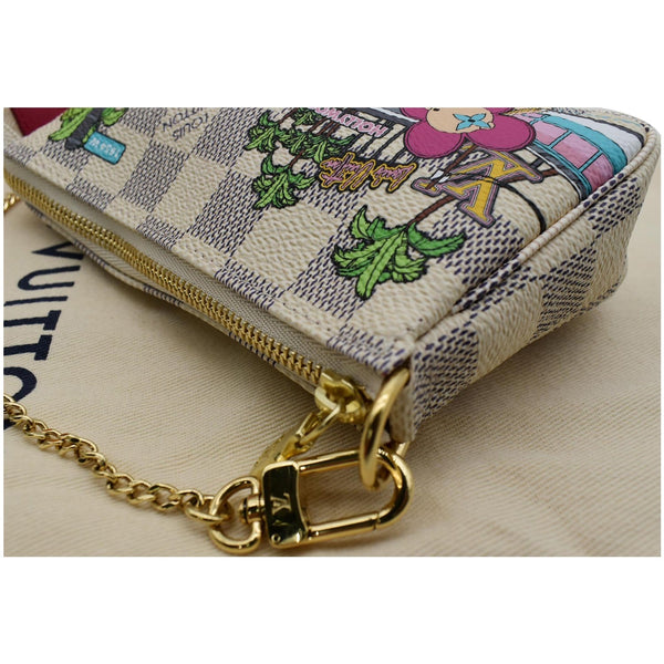 LOUIS VUITTON Christmas Animation Pochette Damier Azur Accessoires Pouch Fuchsia