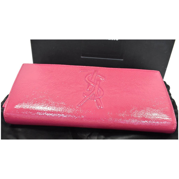 Yves Saint Laurent Large Belle de Jour Leather Clutch Bag - YSL Logo