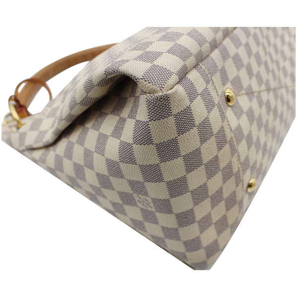 LOUIS VUITTON Artsy MM Damier Azur Shoulder Bag White