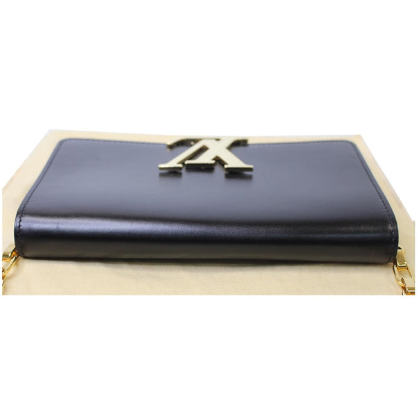 upfront logo lv Chain Louise GM Noir Leather Bag