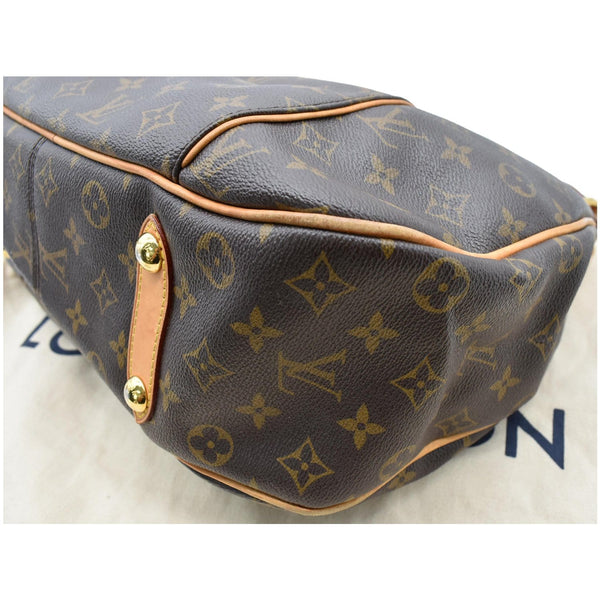 LOUIS VUITTON Galliera PM Monogram Canvas Shoulder Tote Bag Brown