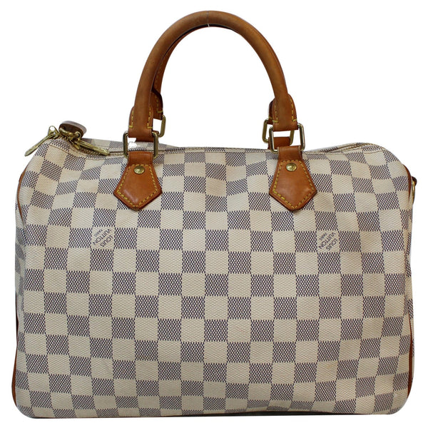 Lv Speedy 30 Bandouliere Damier Azur Bag Closs look