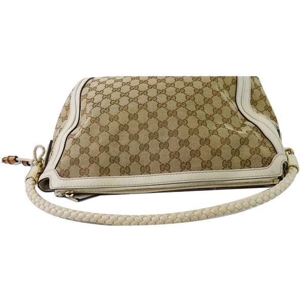 GUCCI Medium Bella GG Canvas Hobo Bag Beige 269949