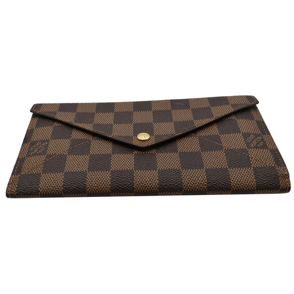 LOUIS VUITTON Long Origami Damier Ebene Wallet Brown