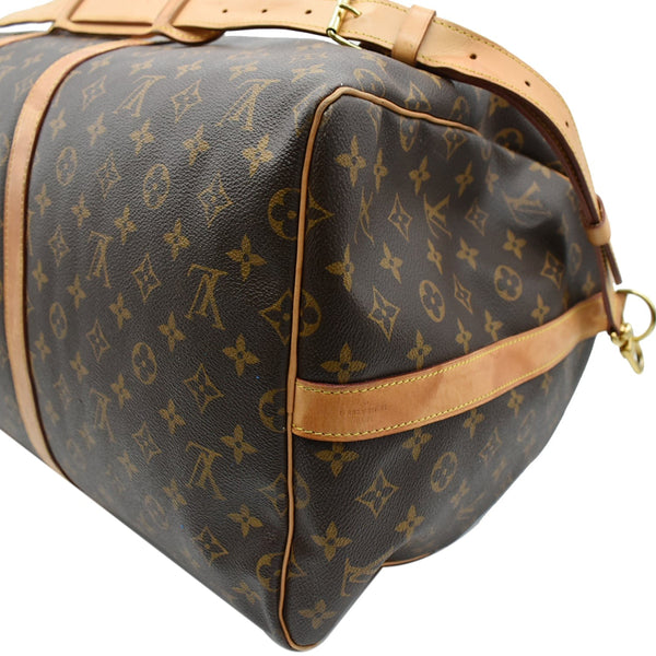Louis Vuitton Keepall 55 Monogram Canvas Travel Bag Brown