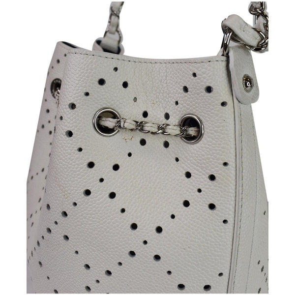 Chanel CC Drawstring Medium Perforated Caviar Bag view