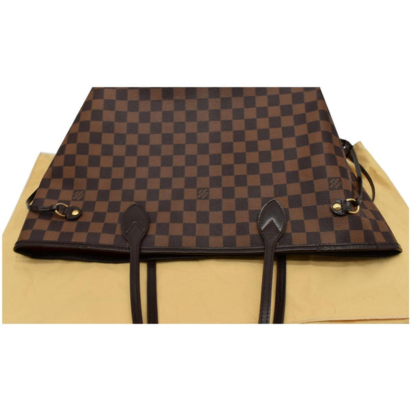 LOUIS VUITTON Neverfull MM Damier Ebene Tote Bag Brown